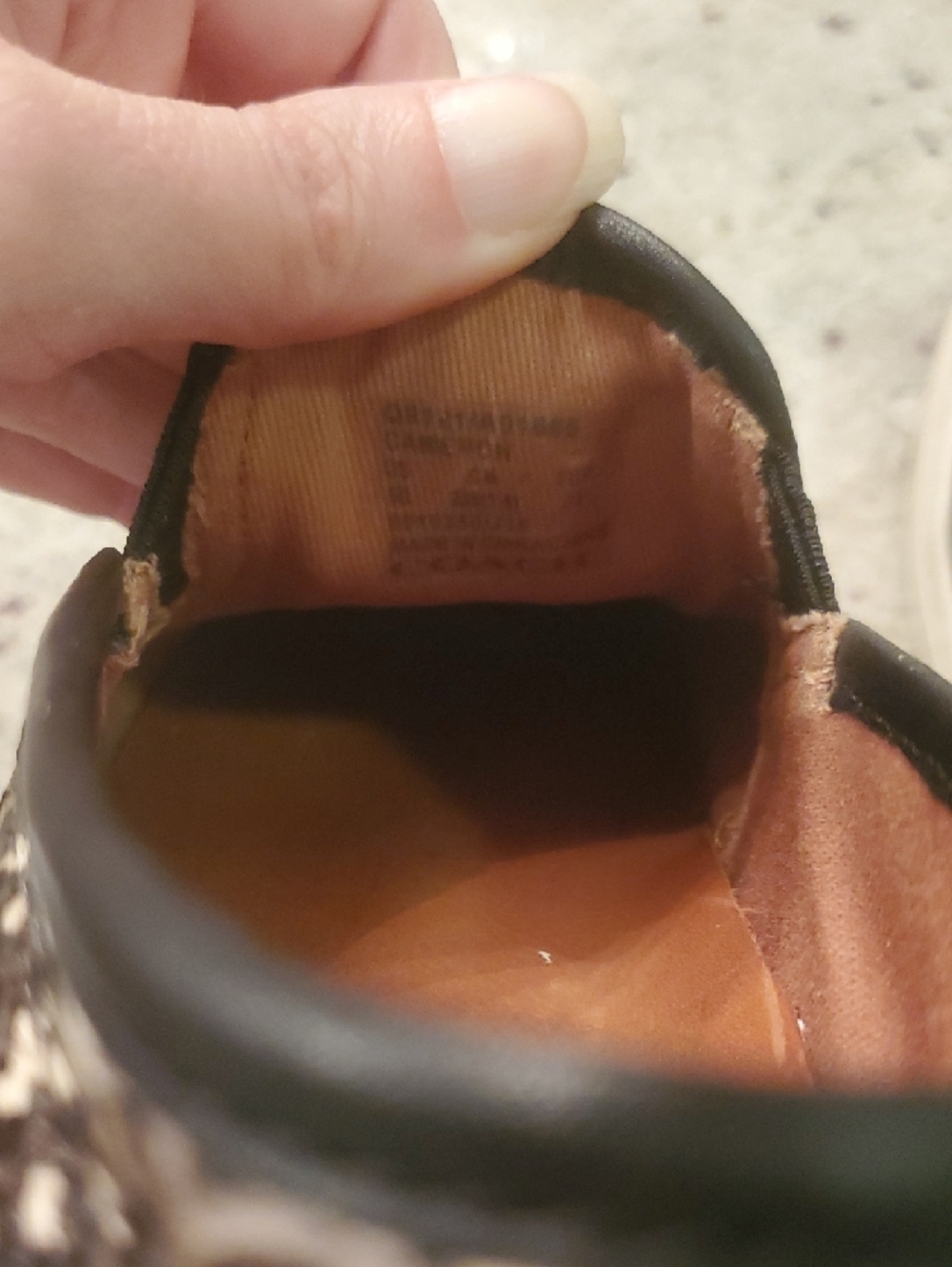 Coach Cameron Black Leather Snakeskin Slip-On Women's Loaafer Shoes Size 5 - Picture 5 of 9